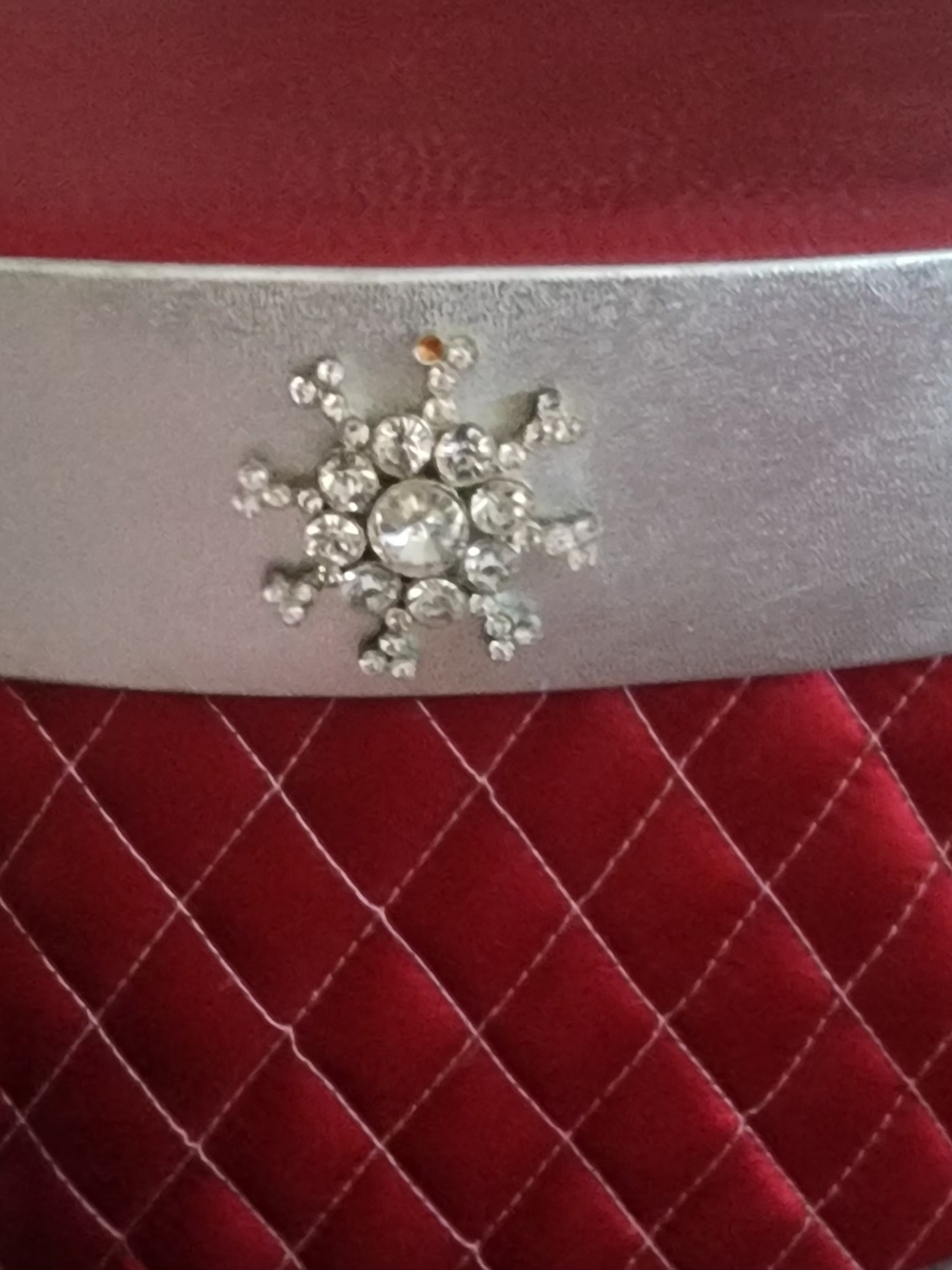 Silver Crystal Snowflake Hat Box Or Goodie Box. Womans